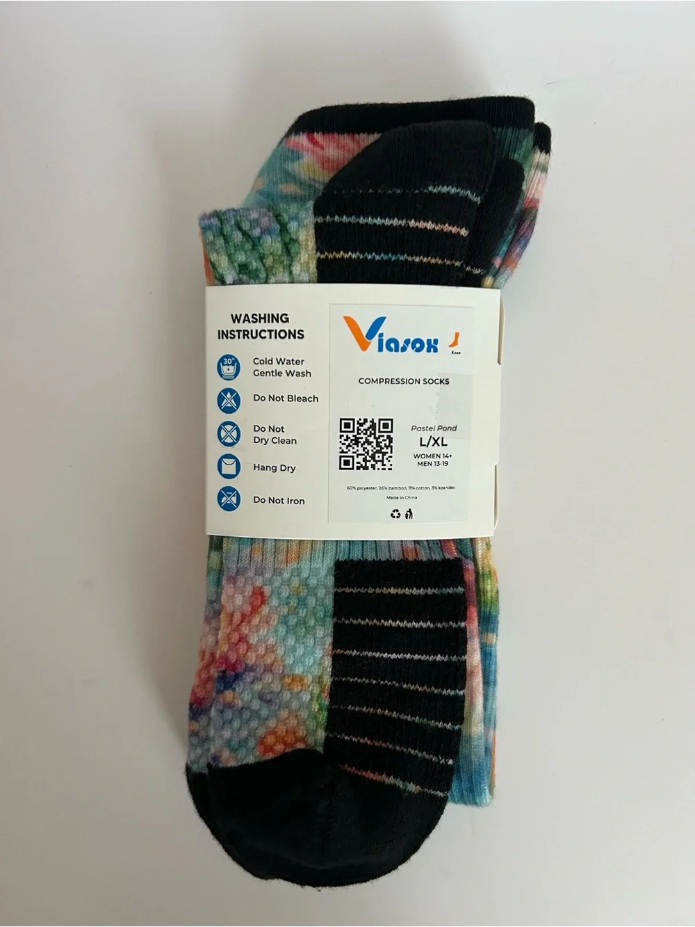 Viasox Pastel Pond Compression Socks